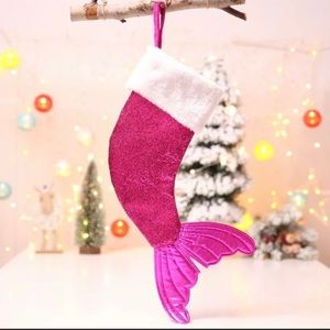 Adorable • Pink Mermaid Tail Christmas Stocking